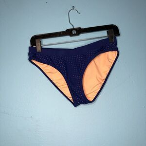 4/$25 Fabletics Bikini Bottoms Womens Small Blue Valentina Swimsuit Cheeky